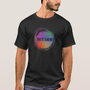 Zij Hun Voornaamwoorden Non-binair Geslacht LGBTQ T-shirt