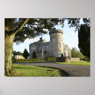 Zij-ingang van Dromoland Castle zonder mensen Poster
