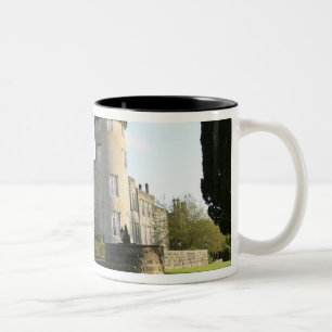 Zij-ingang van Dromoland Castle zonder mensen Tweekleurige Koffiemok