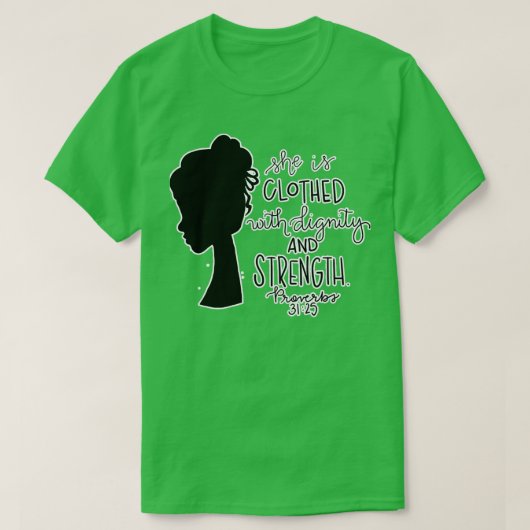 Zij is D Proverbs 3125 Bijbel versie 1 T-shirt (Design voorkant)