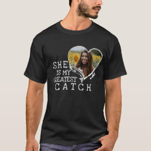 Zij is de Grootste Vangst Vissen Hengel Custom Fot T-shirt
