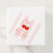 Zij is de Kers op de Brug Bruidsfeest Bedankjes Labels (In situ)