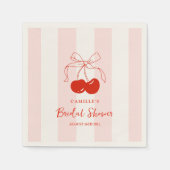 Zij is de Kers op de Bruidsfeest Borrel Servet (Voorkant)