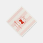 Zij is de Kers op de Bruidsfeest Borrel Servet (Hoek)