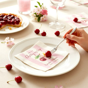 Zij is de kers op de taart Baby Shower servetten