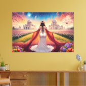 Zij is de leider canvas afdruk (Insitu (Woonkamer))