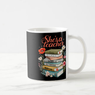 Zij Is Een Leraar Boeken Bloemige Leraar Leven Ter Koffiemok