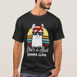 Zij is een slechte moeder lama mama t-shirt