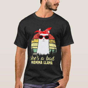 Zij is een slechte moeder lama mama t-shirt