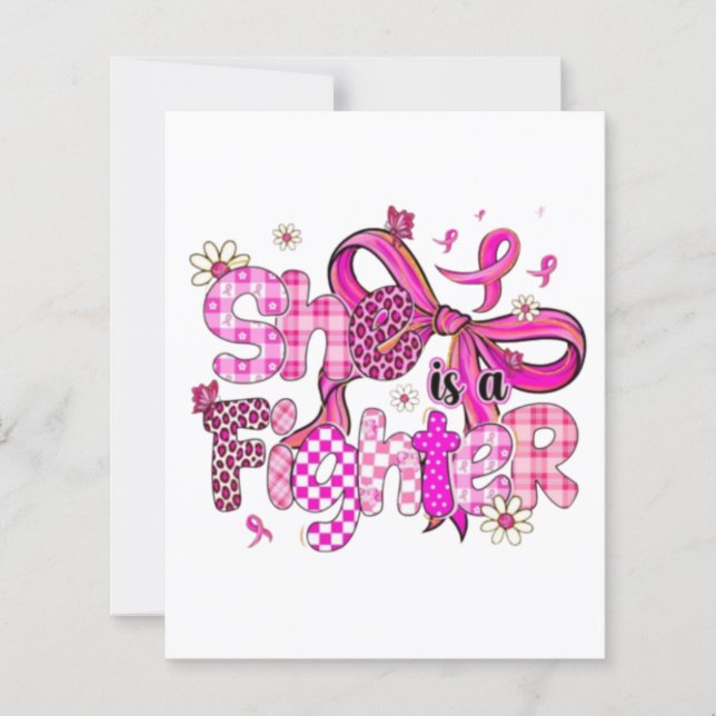 💪🎀 Zij is een strijder 💖🌸 (Voorkant)