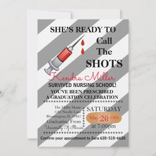 Zij is klaar om het Afstuderen van de showts te ro Kaart (Voorkant)