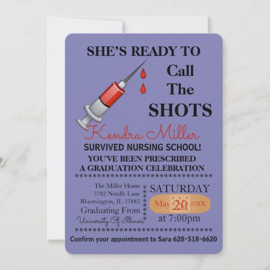 Zij is klaar om het Afstuderen van de showts te ro Kaart (Voorkant)