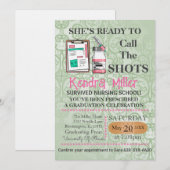 Zij is klaar om het Afstuderen van de showts te ro Kaart (Voorkant / Achterkant)