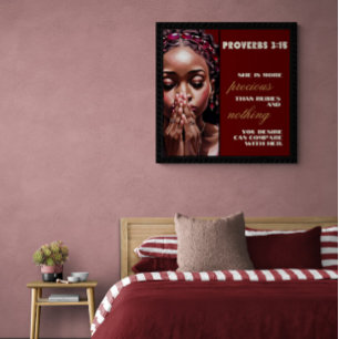 Zij is kostbaarder dan robijnen Glanzende Poster Perfect Poster