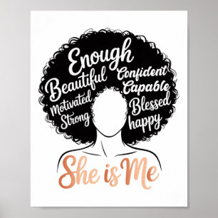 Zij Is Mij Zwarte Vrouwen Empowerment Afro-Amerika Poster