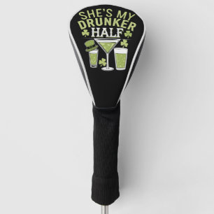 Zij is mijn dronken helft St. Patrick's Day Matchi Golfheadcover