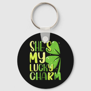 Zij is mijn geluksbrenger Funny St. Patrick's Day  Sleutelhanger