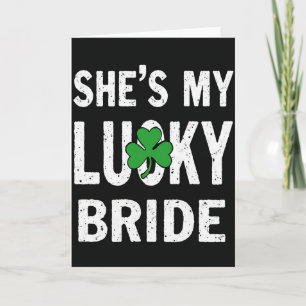 Zij Is Mijn Geluksbruid Shamrock Kaart