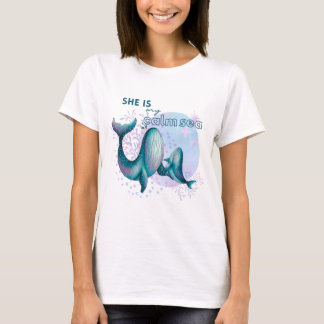 zij is mijn kalme zee t-shirt