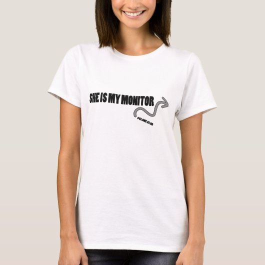 Zij is mijn monitor t-shirt (Voorkant)
