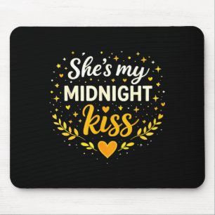 Zij is mijn romantische liefdescitaat typografie m muismat