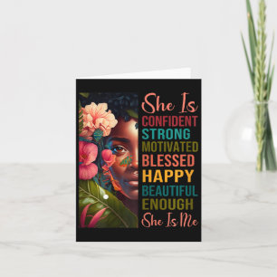 Zij is mijn sterk opgeleide gezegende zwarte gesch kaart