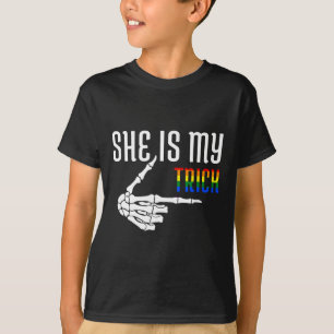 Zij Is Mijn Truc Skelet Bijpassend Koppel Hallowee T-shirt