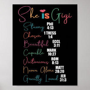 Zij is oma Gigi Christelijke Moederdag Cadeau  Poster