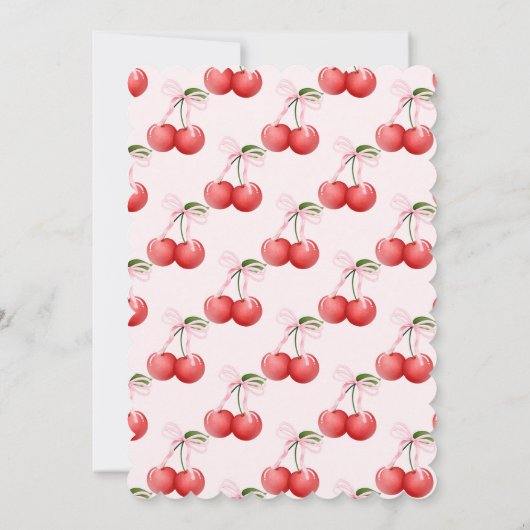 Zij is onze kleine Cherry on Top Bow Coquette Kaart (Achterkant)