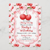 Zij is onze kleine Kers Op De Top  Strik Coquette Kaart (Voorkant / Achterkant)