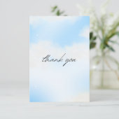 Zij is op wolk 9 Bruidsmeisjesfeest Droomhemel Pas Bedankkaart (Staand voorkant)