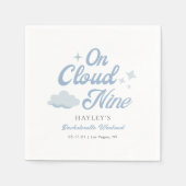 Zij Is Op Wolk 9 Meidenavond Servet (Voorkant)