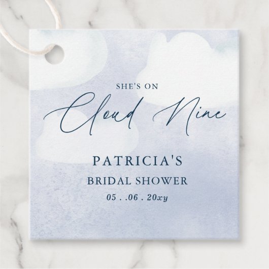 Zij is op wolk negen Bruidsmeisjesfeest Bedankjes Labels (Voorkant)