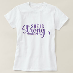 Zij Is Sterk - Christelijk T-shirt