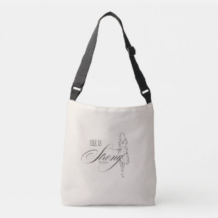 Zij is Sterk Spreuken 31:25 Crossbody Tas