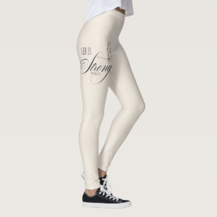 Zij is Sterk Spreuken 31:25 Leggings