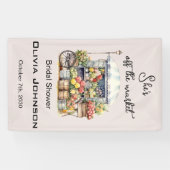 Zij is van de markt af French style Bruidsdouche Spandoek (Horizontaal)