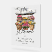 Zij is van de markt Bloemrijke Elegante Script Wel Acryl Bord (Hoek)