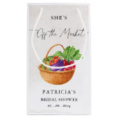 Zij is van de markt Boerenmarkt Bruidsmeisjesborre Klein Cadeauzakje (Achterkant)