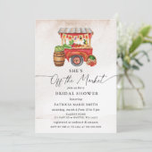 Zij is van de markt Landbouwersmarkt Bruidsmeisjes Kaart (Staand voorkant)