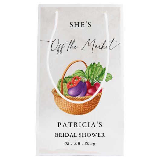 Zij is van de markt Landbouwersmarkt Bruidsmeisjes Klein Cadeauzakje (Voorkant)