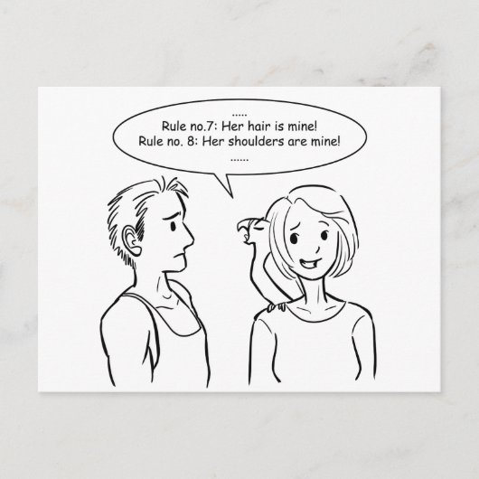 Zij is van mij briefkaart (Voorkant)