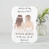 ZIJ JE MIJN BRUIDSJUFFER KAART (Staand voorkant)