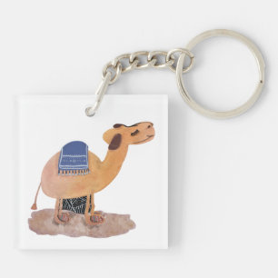 Zij kameel sleutelhanger