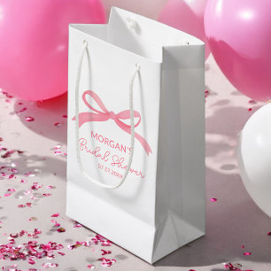 Zij Knoopt De Knoop Roze Strik Bruidsdouche Klein Cadeauzakje