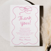 Zij Knoopt De Knoop Wispelturige Boog Bruidsmeisje Bedankkaart