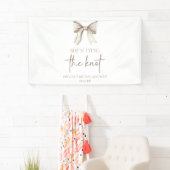 Zij Knoopt De Knoop Witte Boog Bruidsdouche Spandoek (Insitu)