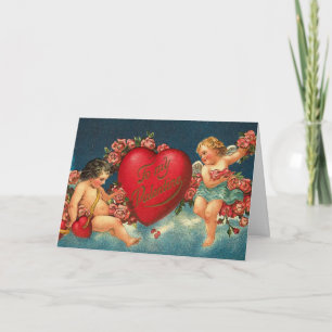 Zij loopt in de Kaart van Valentijn van de