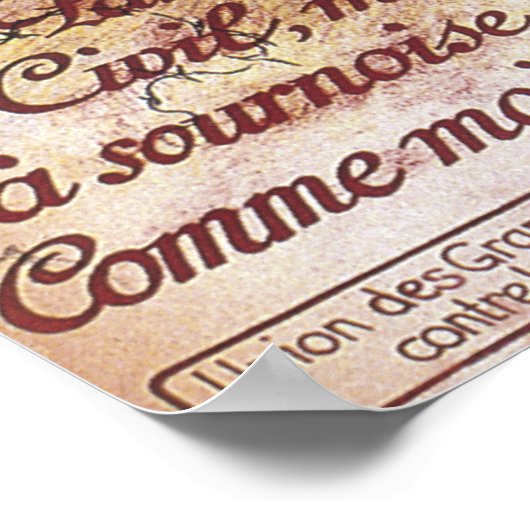 Zij mogen niet doorkruisen ~ Frankrijk ~ Eerste We Poster (Hoek)