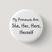 'Zij' Pronoun Badge Ronde Button 3,2 Cm (Voorkant)